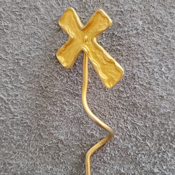Gold Cross Metal Type Material Bookmark Book Mark Reading Book Books Religious - Picture 1 of 4